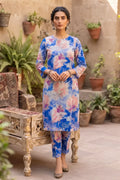 Sana Safinaz Printed Lawn Unstitched 2-Piece Suit (Cobalt)