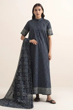 Sapphire Vol.6 - 3PC Unstitched Printed Lawn Suit (Midnight Blue)