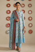 Nishat - Unstitched 3pc Printed Lawn (Powder Blue)