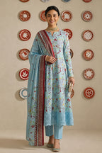 Nishat - Unstitched 3pc Printed Lawn (Powder Blue)