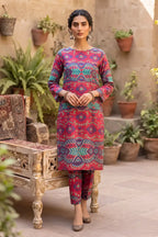 Sana Safinaz Printed Lawn Unstitched 2-Piece Suit (Crimson)