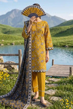 Almeerah - Nelofir Bloom 3PC Unstitched Printed Lawn Suit (Suncrest Aura)
