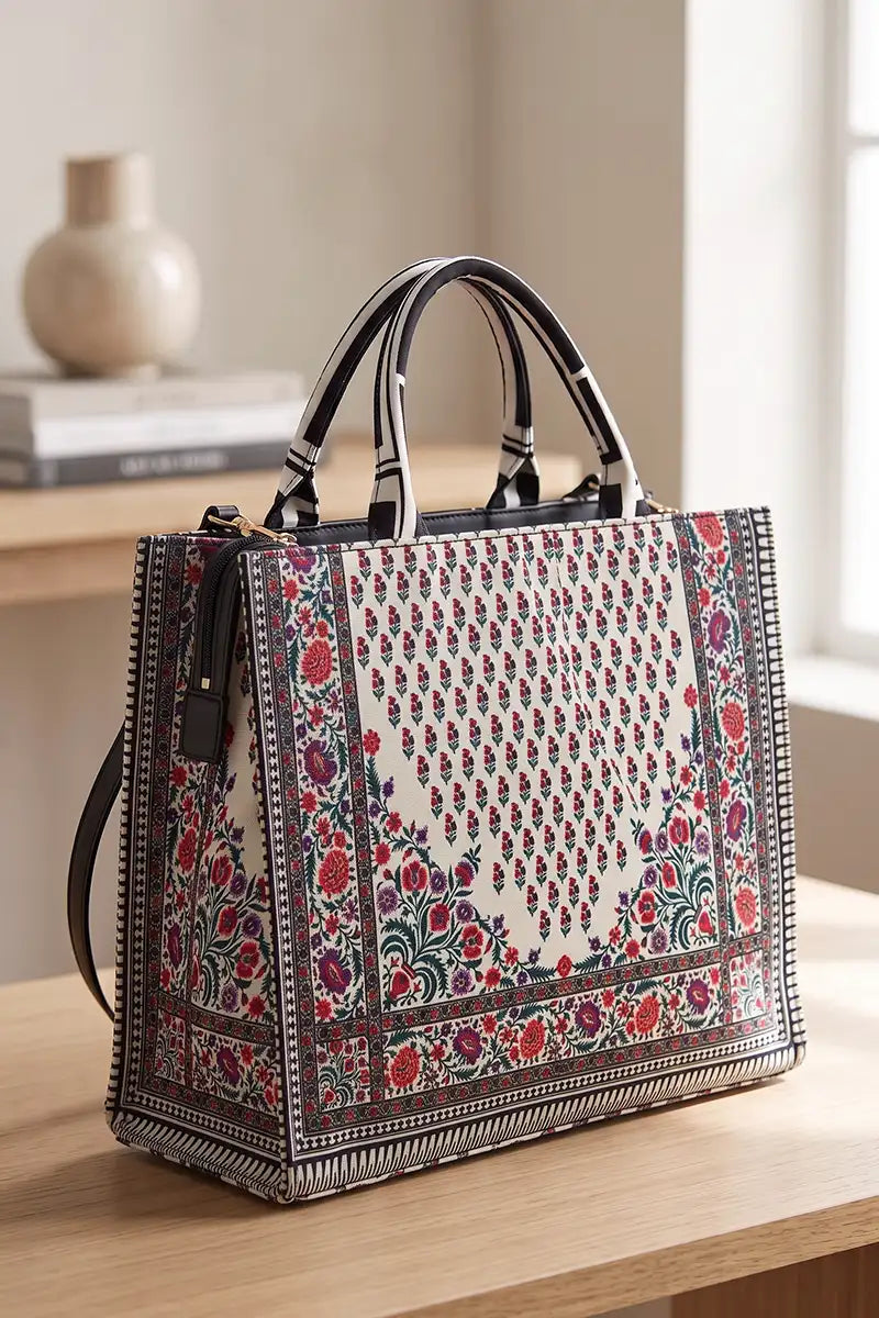 Zellbury Canvas Handbag – Stylish Everyday Shoulder Bag (Multi Colors)