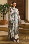 Jade Classic Cambric Collection Vol-05 - 3 Piece Unstitched Printed Suit (Soft Off-White)
