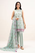 Elahéh By Maria B - 3PC Unstitched Digital Printed Lawn Suit (Ice Blue)