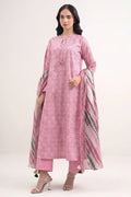 Sapphire Vol.6 - 3PC Unstitched Printed Lawn Suit (Dusty Rose)