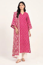 Sapphire Lawn Vol-09 - 3PC Unstitched Printed Lawn Suit(Fuchsia Pink)
