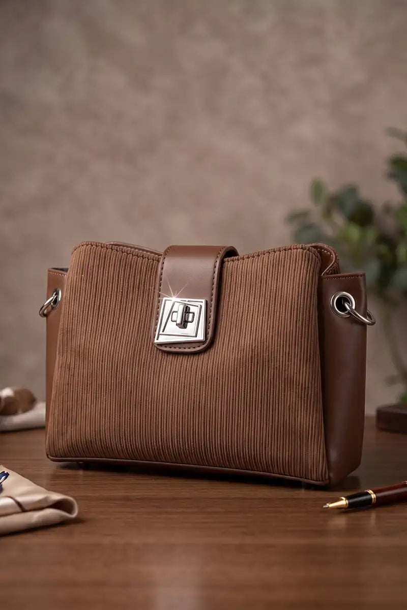 Premium Women's Imported Handbag (Warm Coffee)