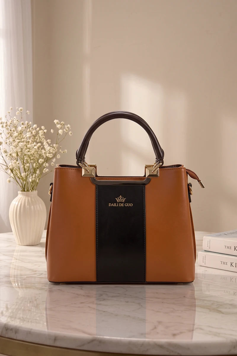 Imported Women's Structured Handbag (Warm Tan)