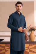Yameen - Men’s Unstitched Cotton Fabric (Deep Teal Blue)