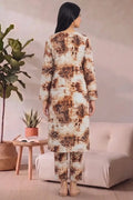 Bonanza Unstitched Lawn 2-Piece Same Print Suit (Warm Off-White)