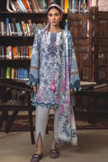 Jade Classic Cambric Collection Vol-05 - 3 Piece Unstitched Printed Suit (Steel Blue-Grey)