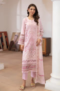 Aqua By Johra - 3PC Unstitched Embroidered Lawn Suit (Light Pink)