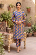 Sana Safinaz Printed Lawn Unstitched 2-Piece Suit (Ultramarine Blue)