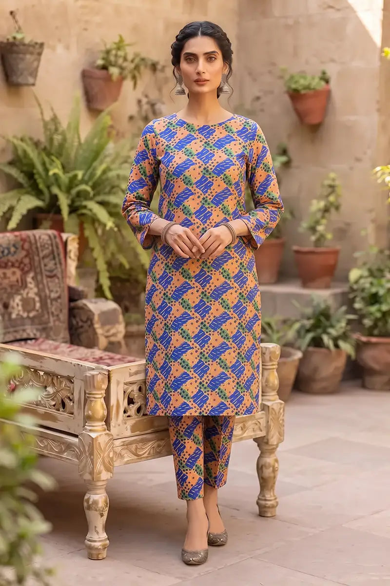 Sana Safinaz Printed Lawn Unstitched 2-Piece Suit (Ultramarine Blue)