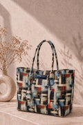 KBC - Canvas Handbags (Steel Blue, Black & Red)