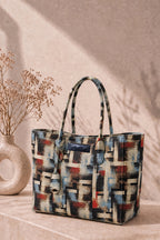 KBC - Canvas Handbags (Steel Blue, Black & Red)