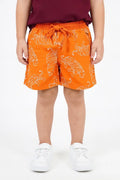 Boys Casual Sinsay Drawstring Shorts (Vibrant Orange)