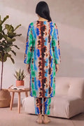 Bonanza Unstitched Lawn 2-Piece Same Print Suit (Royal Blue)