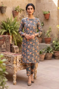 Sana Safinaz Printed Lawn Unstitched 2-Piece Suit (Slate Grey)