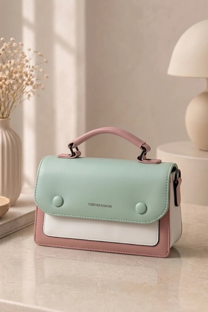 Forever Fashion Imported Women's Structured Handbag (Mint Green)
