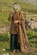 Almeerah - Nelofir Bloom 3PC Unstitched Printed Lawn Suit (Verdant Royale)