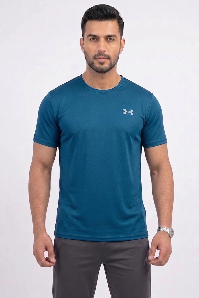 Under Armour - Men's Performance Crew Neck T-Shirt (Teal Blue)