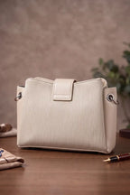Premium Women's Imported Handbag (Light Cream)