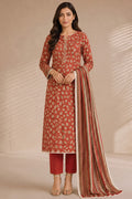 Khaadi (Vol.5) – 3 Piece Unstitched Printed Lawn Suit (Deep Rust Red)