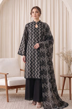 Gul Rang By Bareezé – 3-Piece Unstiched Printed Classic Lawn (Black)