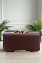 Hanging Cosmetic & Accessory Clutch (Deep Maroon)