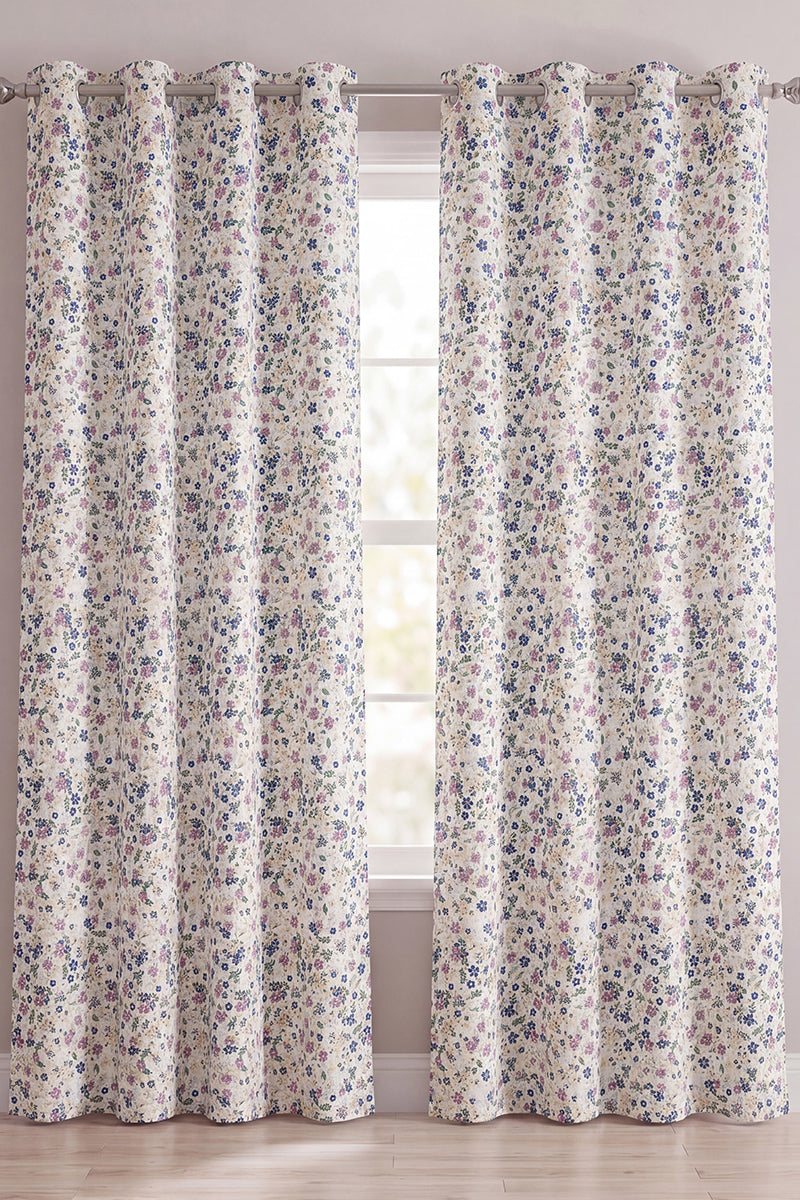 CURTAINS by KBCFashion – 8 & 12 Rings HIGH & EXPORT QUALITY (Cream & Muted Pink)