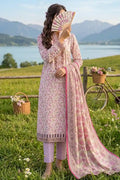 Almeerah - Nelofir Bloom 3PC Unstitched Printed Lawn Suit (Pink Élan)