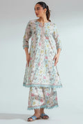 Ego Special Unstitched Khaddar 2-Piece Same Print Suit (Ice Blue)