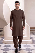 Men’s Unstitched Royal Wash & Wear Suit Fabric by KBC Fashion (Dark Chocolate Brown)