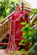 Jade Urbane Vol: 04 Classic Lawn Collection 3-Piece Unstitched Suit (Vibrant Crimson)