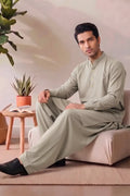 Saya Men’s Wash & Wear Unstitched Suit (Pale Sage)