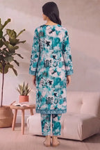 Bonanza Unstitched Lawn 2-Piece Same Print Suit (Deep Teal)