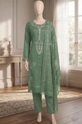 Roshan by Breeza Fashion - 3PC Unstitched Embroidered Lawn Suit (Sage Green)
