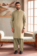 Men’s Wash & Wear Unstitched Fabric By KBC Fashion (Muted Khaki)