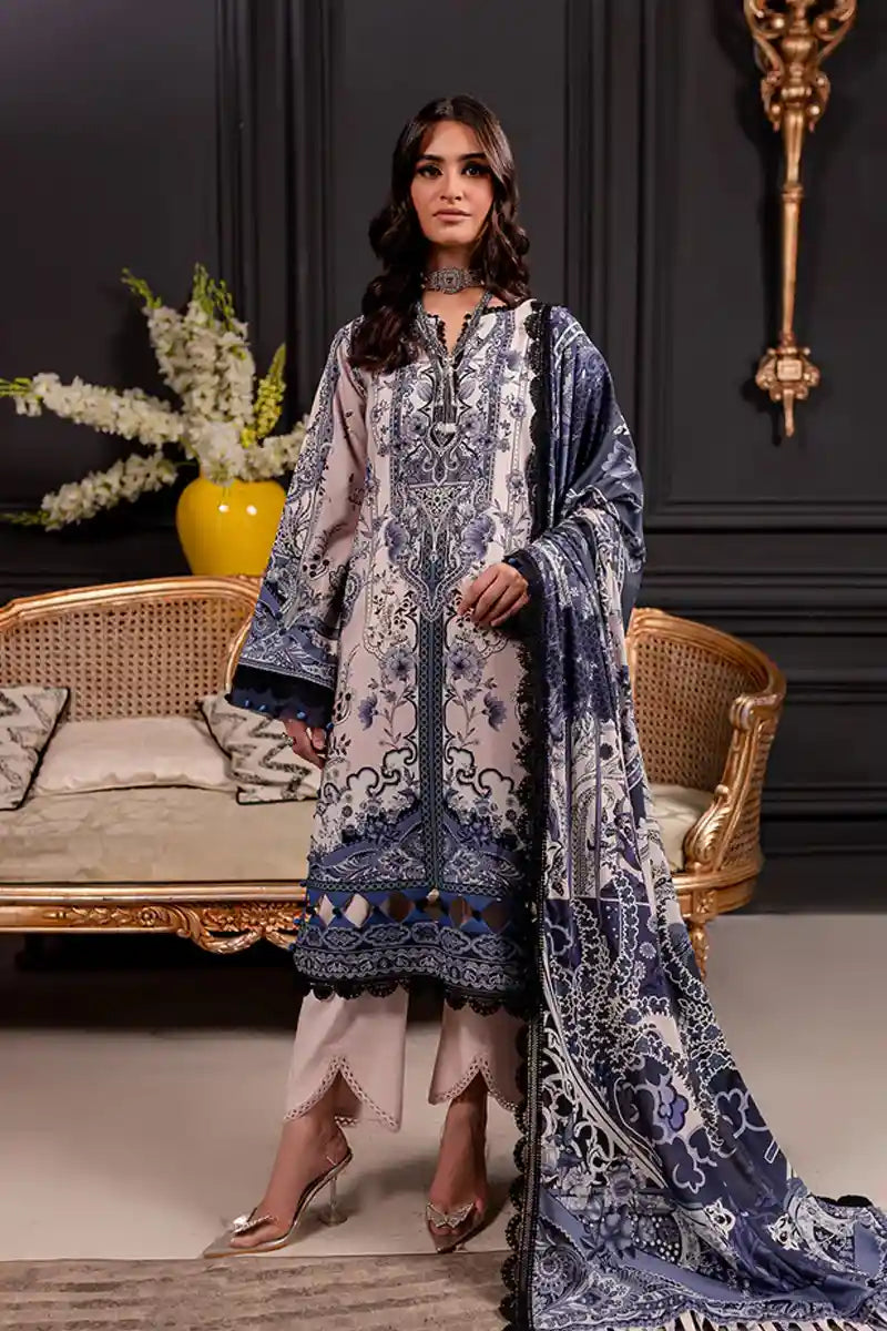 Jade Urbane Vol: 04 Classic Lawn Collection 3-Piece Unstitched Suit (Pale Lilac)