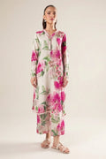 m.basics by Maria.B Special Unstitched Khaddar 2-Piece Same Print Suit (Magenta Pink)
