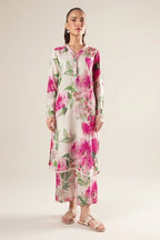 m.basics by Maria.B Special Unstitched Khaddar 2-Piece Same Print Suit (Magenta Pink)