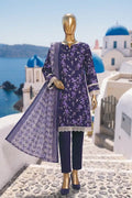 Safina Pop (Vol-01) by A One Textile - 3PC Unstitched Printed Lawn Suit (Deep Violet)