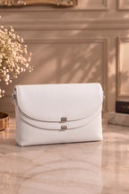 Premium Ruby leather handbag for Women (White)