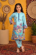Ting Tone by Almeerah - Girls Unstitched 2-Piece Suit (8 to 12 Years) (Sky Blue)