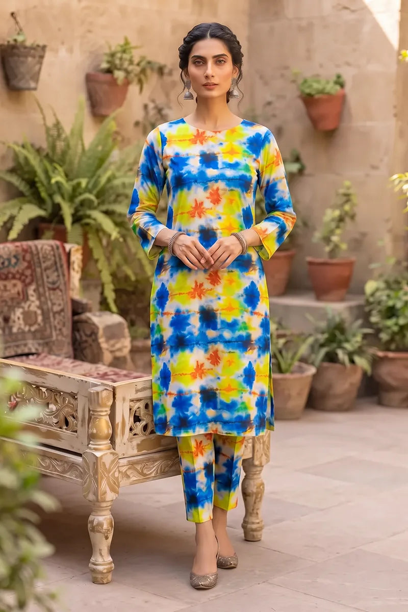 Sana Safinaz Printed Lawn Unstitched 2-Piece Suit (Chartreuse)