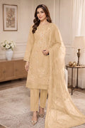Sawan by Breeza Fashion - 3PC Unstitched Embroidered Lawn Suit (Beige)