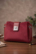 Premium Women's Imported Handbag (Crimson Red)