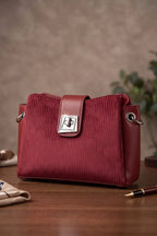 Premium Women's Imported Handbag (Crimson Red)